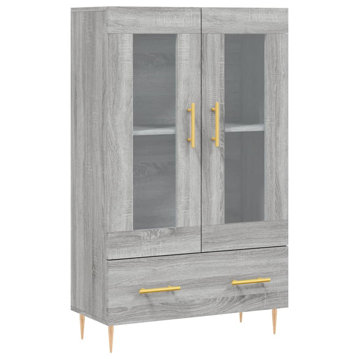 skab 69,5x31x115 cm konstrueret træ grå sonoma-eg