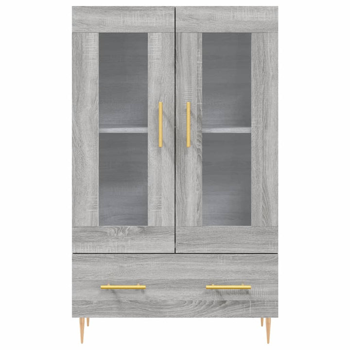 skab 69,5x31x115 cm konstrueret træ grå sonoma-eg