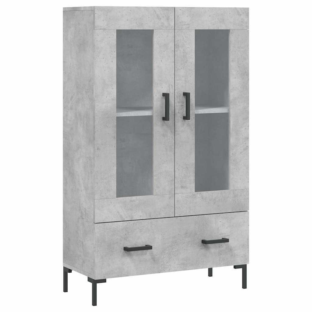 skab 69,5x31x115 cm konstrueret træ betongrå
