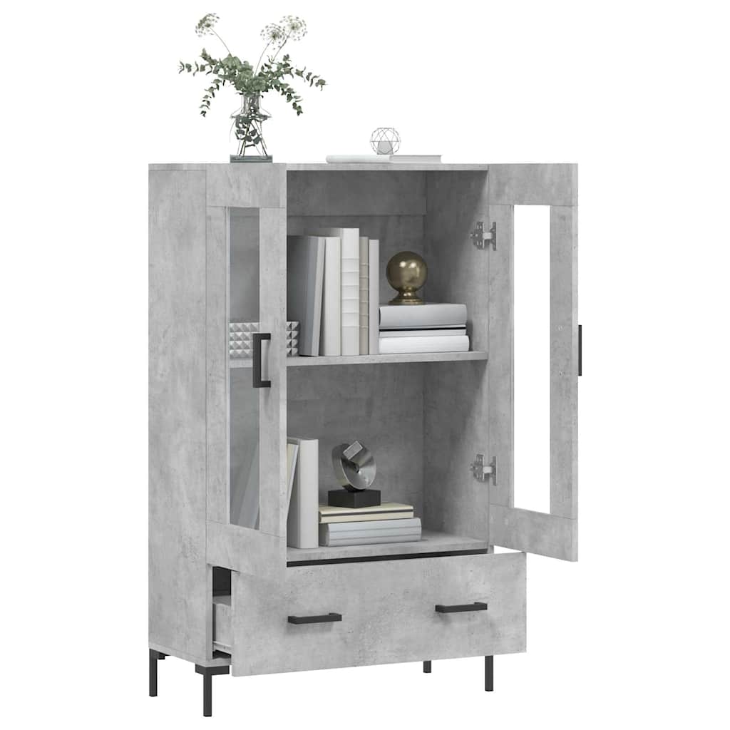 skab 69,5x31x115 cm konstrueret træ betongrå