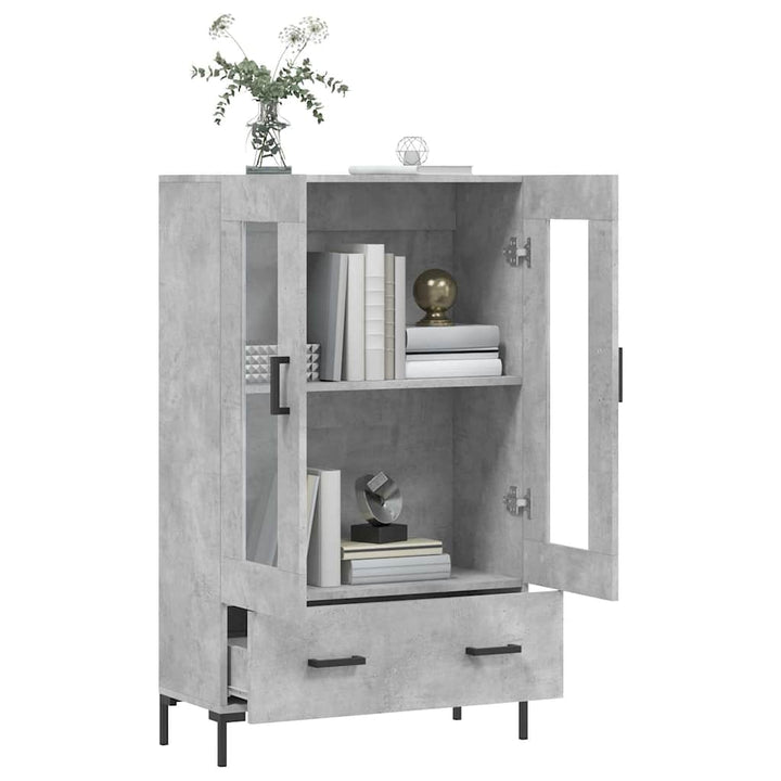 skab 69,5x31x115 cm konstrueret træ betongrå