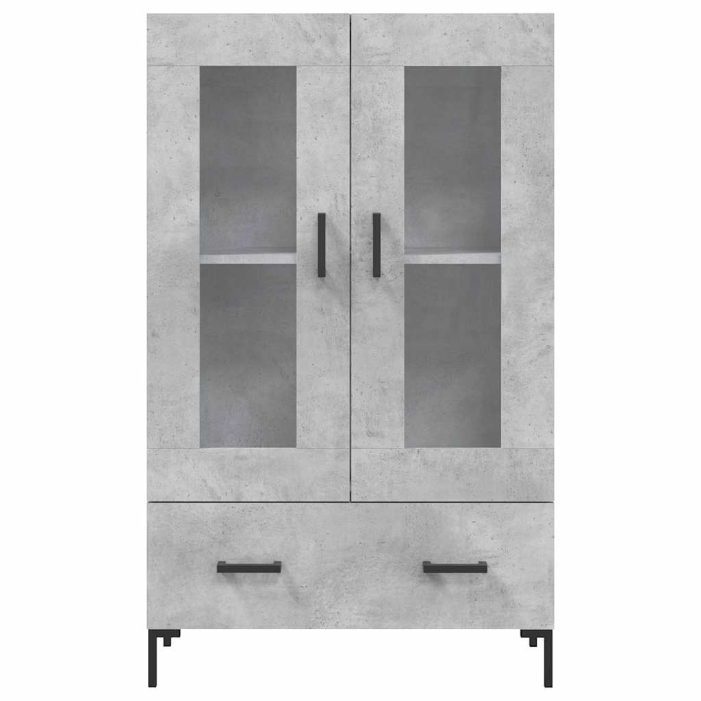 skab 69,5x31x115 cm konstrueret træ betongrå