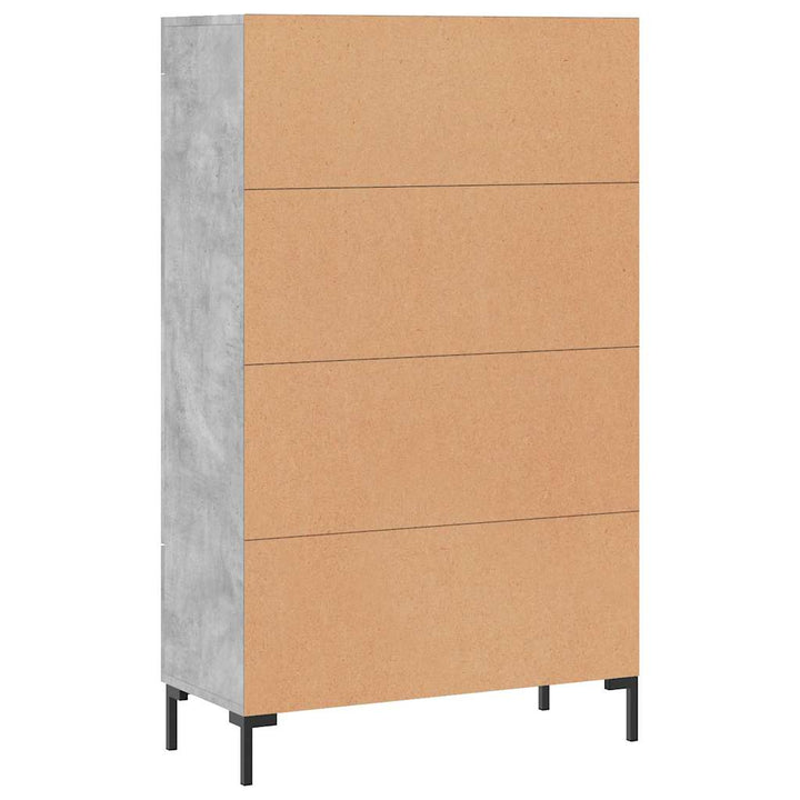skab 69,5x31x115 cm konstrueret træ betongrå