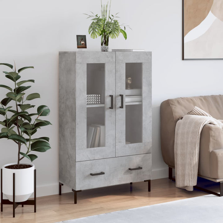 skab 69,5x31x115 cm konstrueret træ betongrå