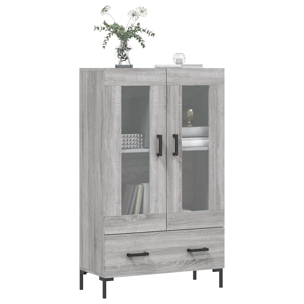 skab 69,5x31x115 cm konstrueret træ grå sonoma-eg
