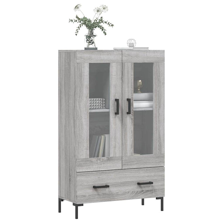 skab 69,5x31x115 cm konstrueret træ grå sonoma-eg