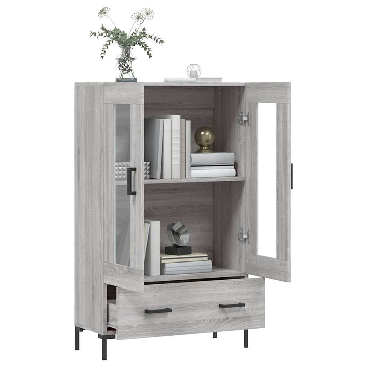 skab 69,5x31x115 cm konstrueret træ grå sonoma-eg