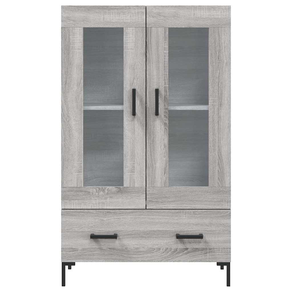 skab 69,5x31x115 cm konstrueret træ grå sonoma-eg