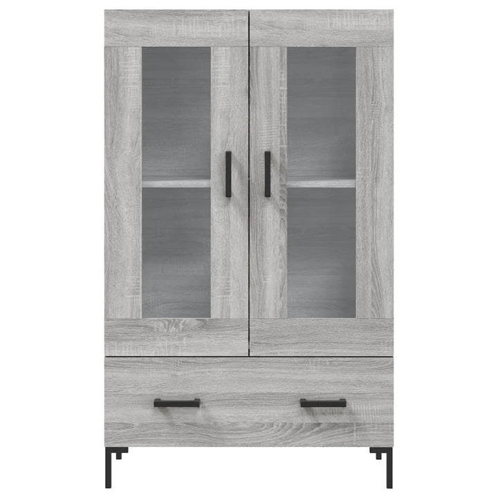 skab 69,5x31x115 cm konstrueret træ grå sonoma-eg