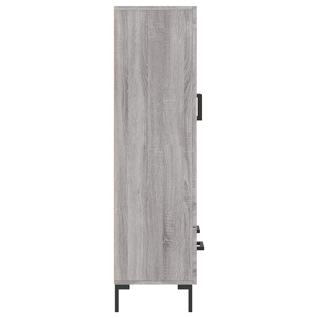 skab 69,5x31x115 cm konstrueret træ grå sonoma-eg