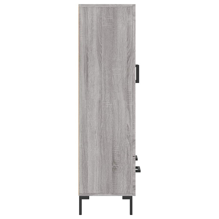 skab 69,5x31x115 cm konstrueret træ grå sonoma-eg