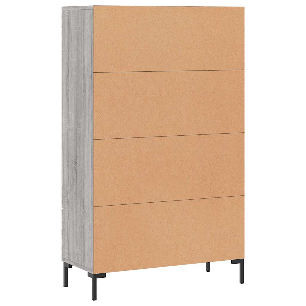 skab 69,5x31x115 cm konstrueret træ grå sonoma-eg