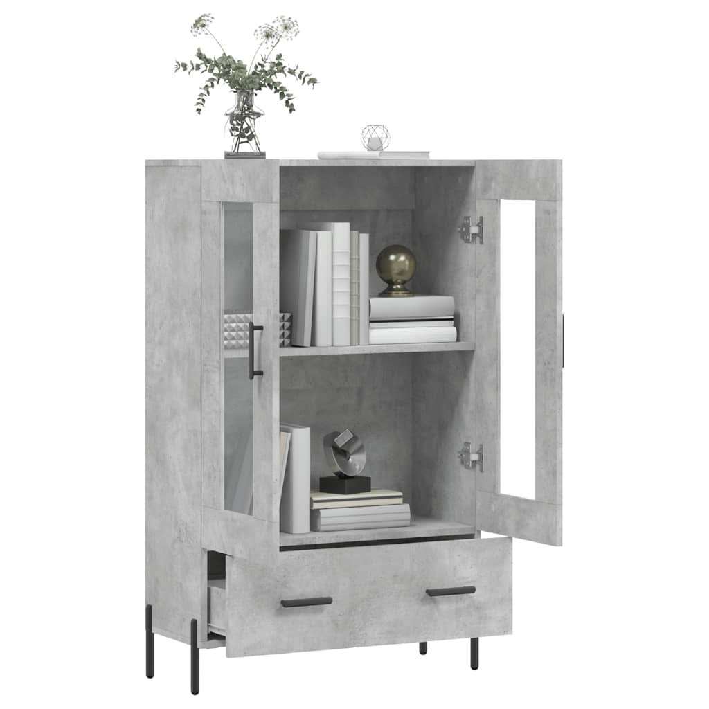 skab 69,5x31x115 cm konstrueret træ betongrå