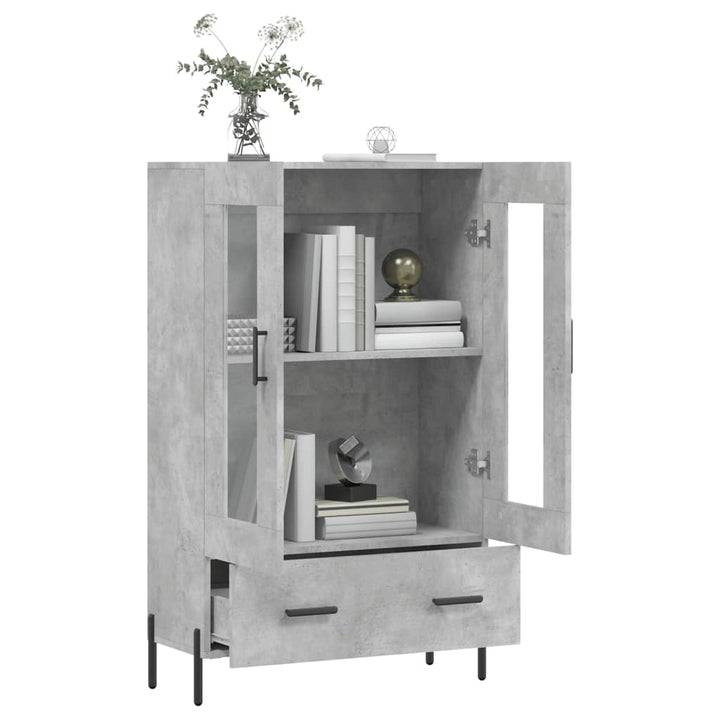 skab 69,5x31x115 cm konstrueret træ betongrå