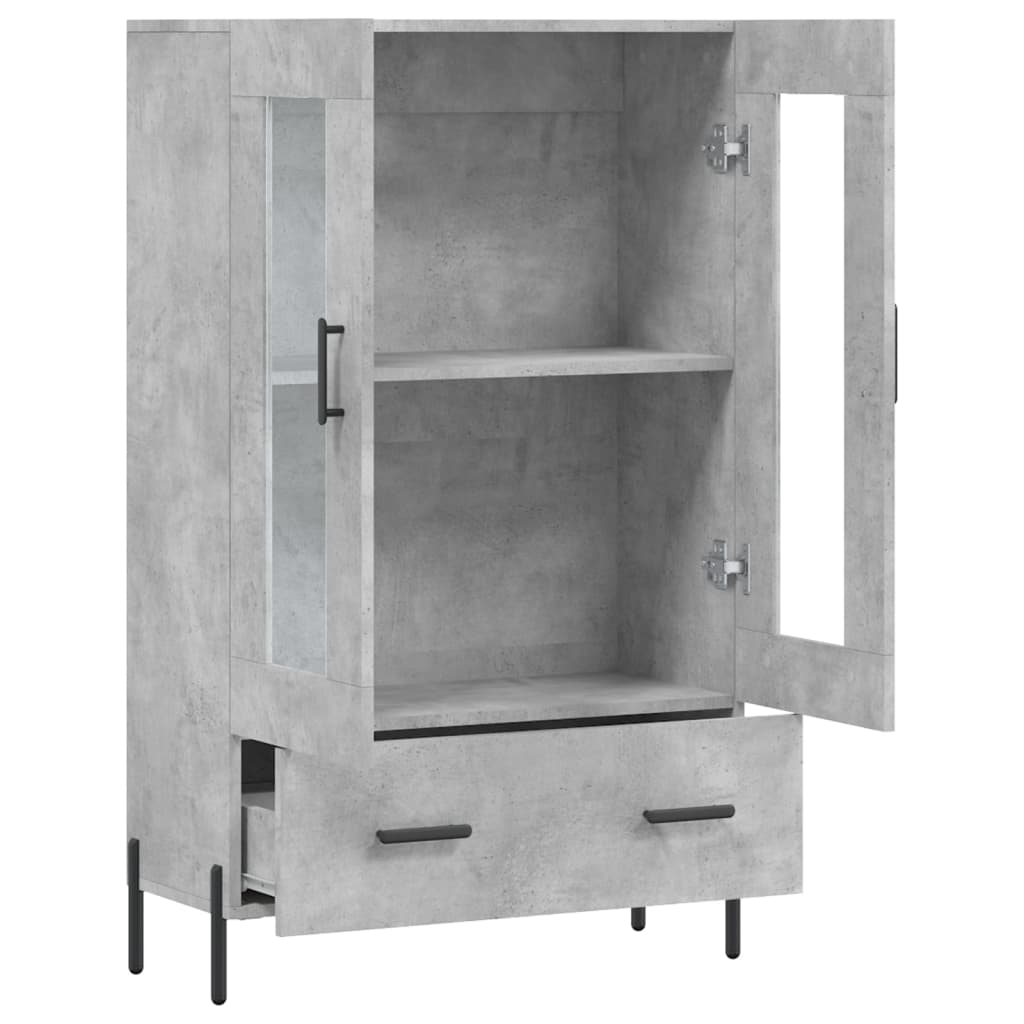 skab 69,5x31x115 cm konstrueret træ betongrå