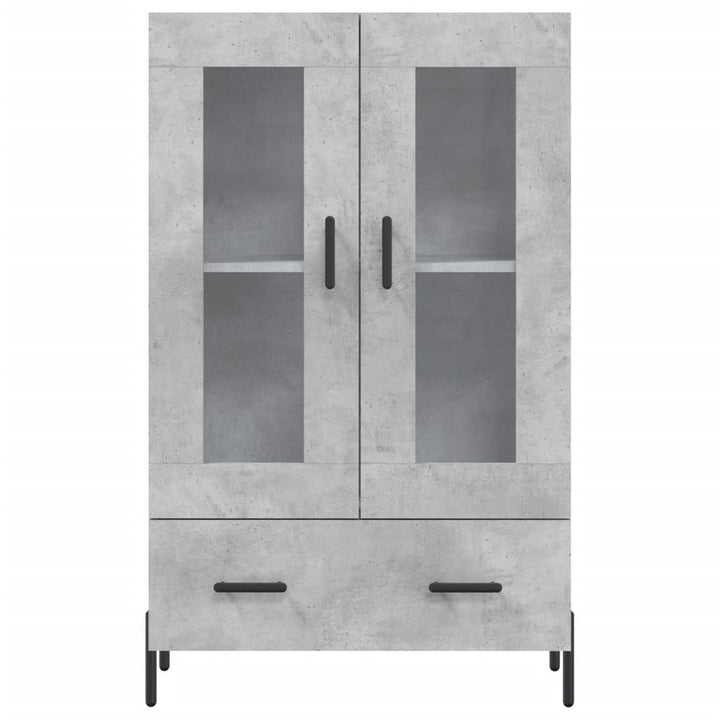 skab 69,5x31x115 cm konstrueret træ betongrå