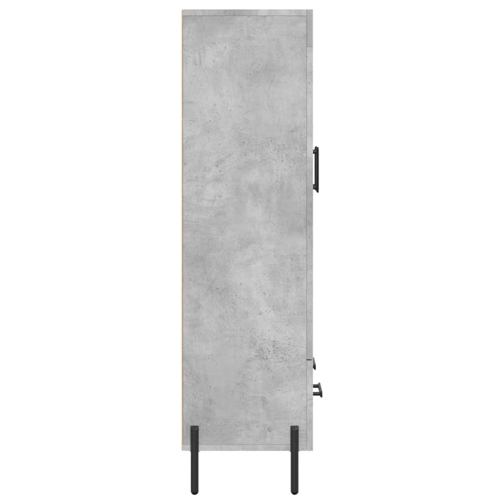 skab 69,5x31x115 cm konstrueret træ betongrå