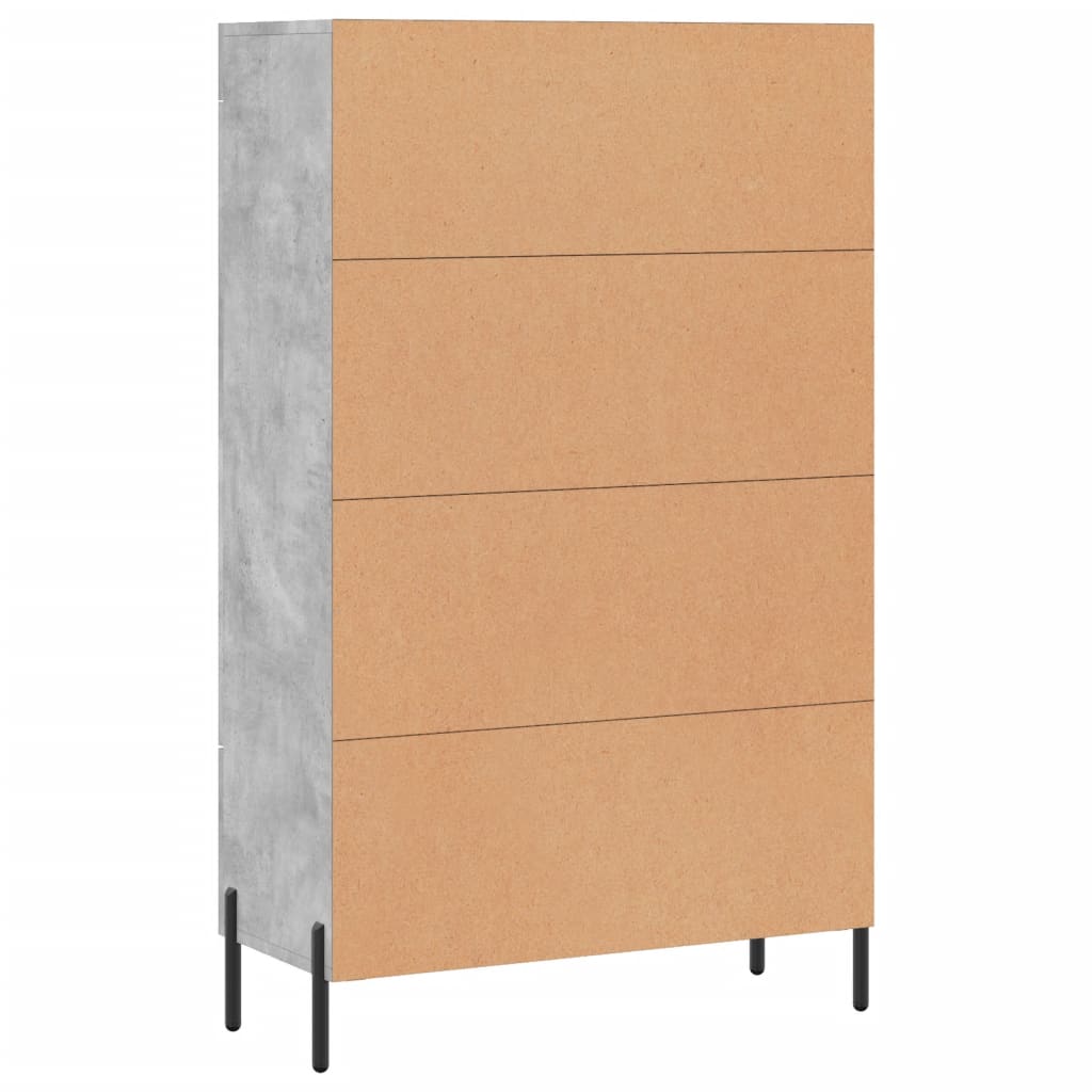 skab 69,5x31x115 cm konstrueret træ betongrå
