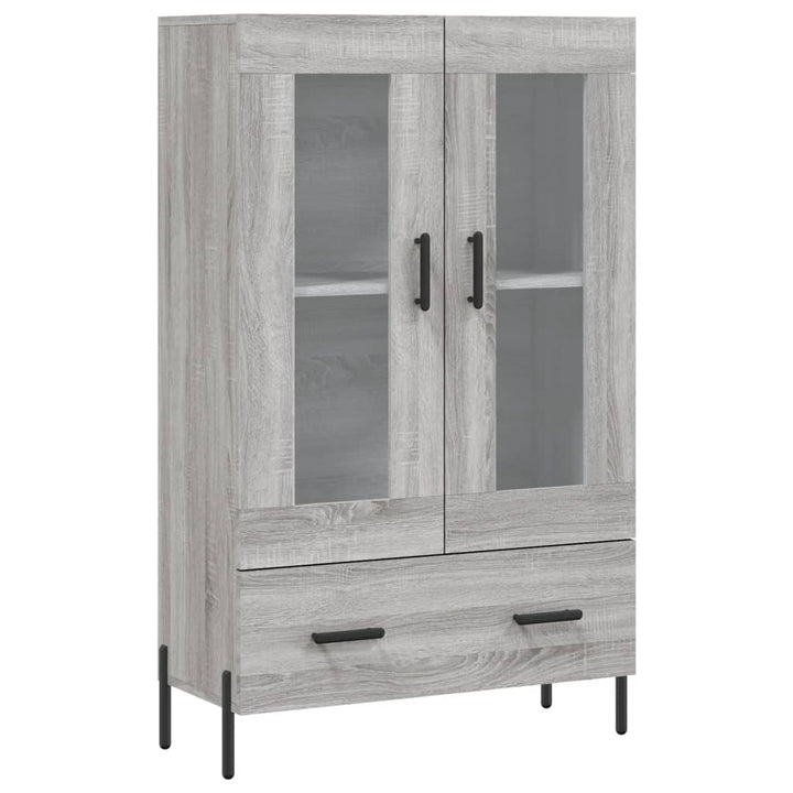 skab 69,5x31x115 cm konstrueret træ grå sonoma-eg