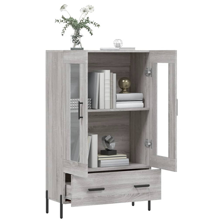 skab 69,5x31x115 cm konstrueret træ grå sonoma-eg