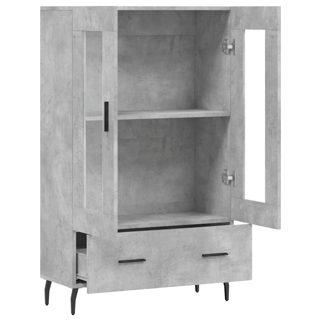 skab 69,5x31x115 cm konstrueret træ betongrå