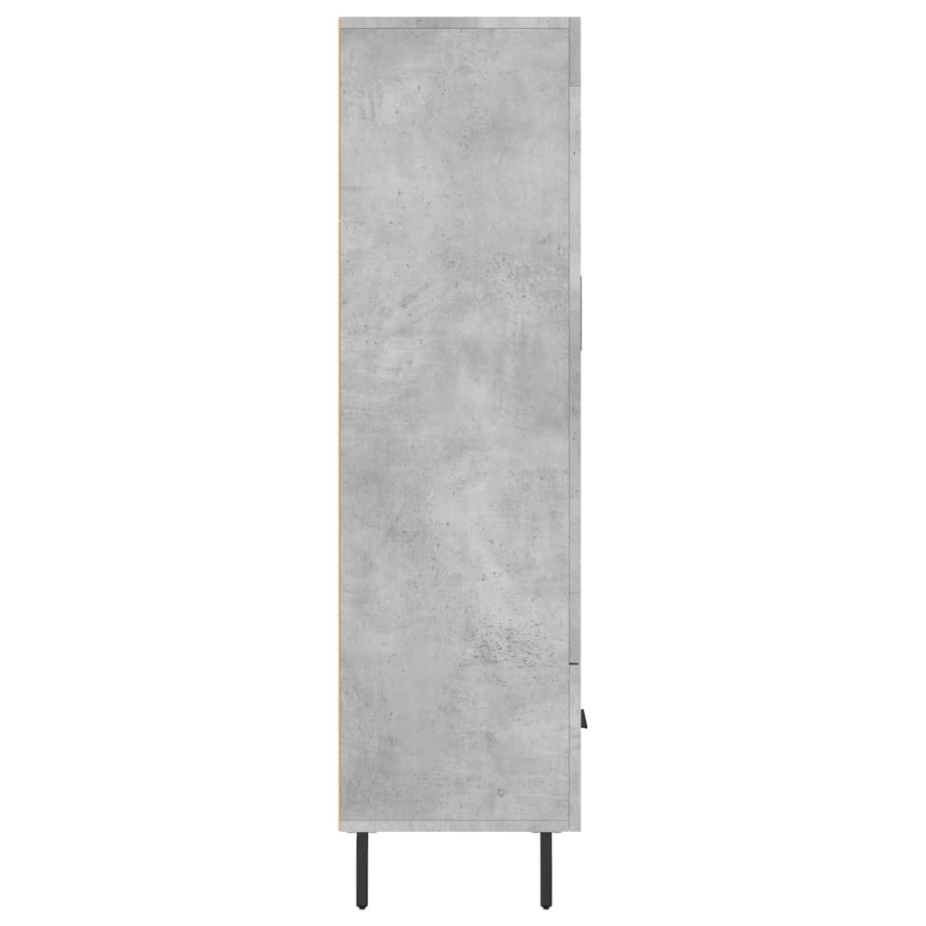 skab 69,5x31x115 cm konstrueret træ betongrå