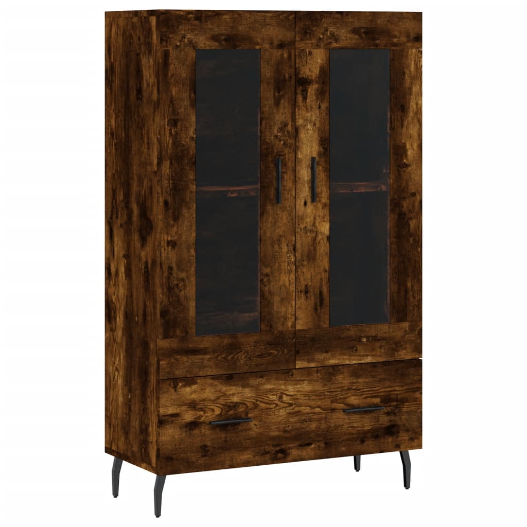 skab 69,5x31x115 cm konstrueret træ røget sonoma-eg