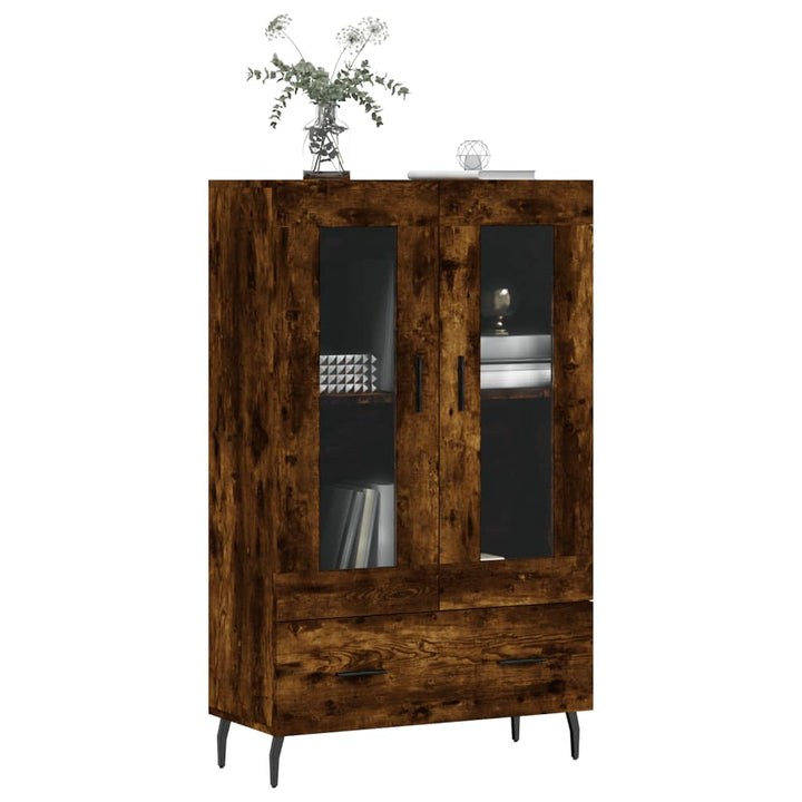 skab 69,5x31x115 cm konstrueret træ røget sonoma-eg