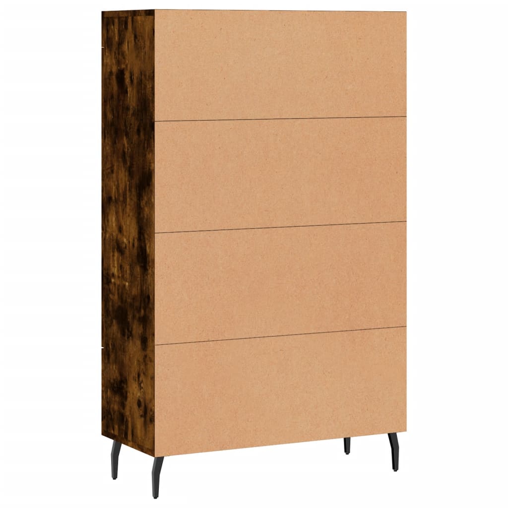 skab 69,5x31x115 cm konstrueret træ røget sonoma-eg