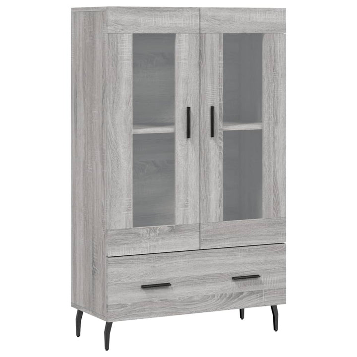 skab 69,5x31x115 cm konstrueret træ grå sonoma-eg