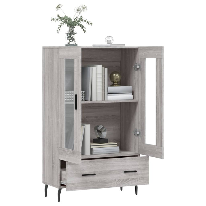 skab 69,5x31x115 cm konstrueret træ grå sonoma-eg