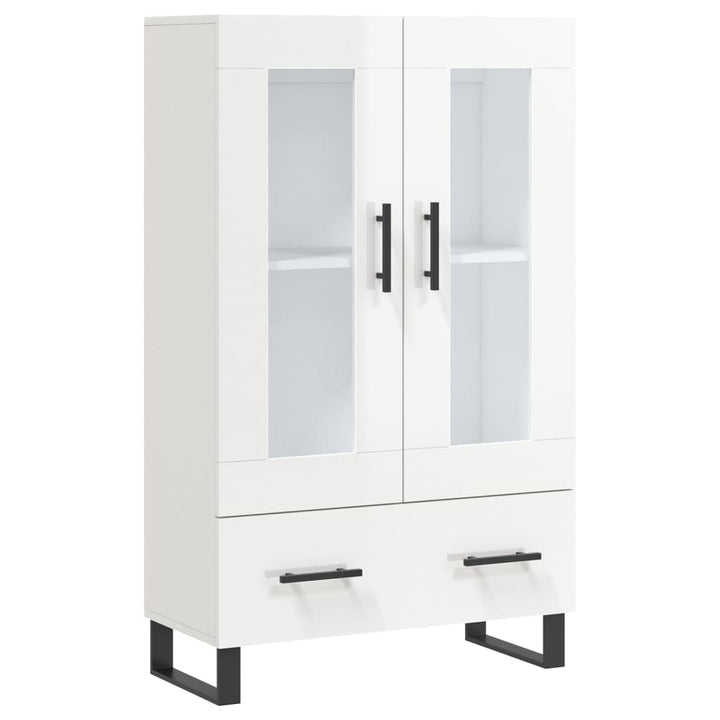 skab 69,5x31x115 cm konstrueret træ hvid højglans