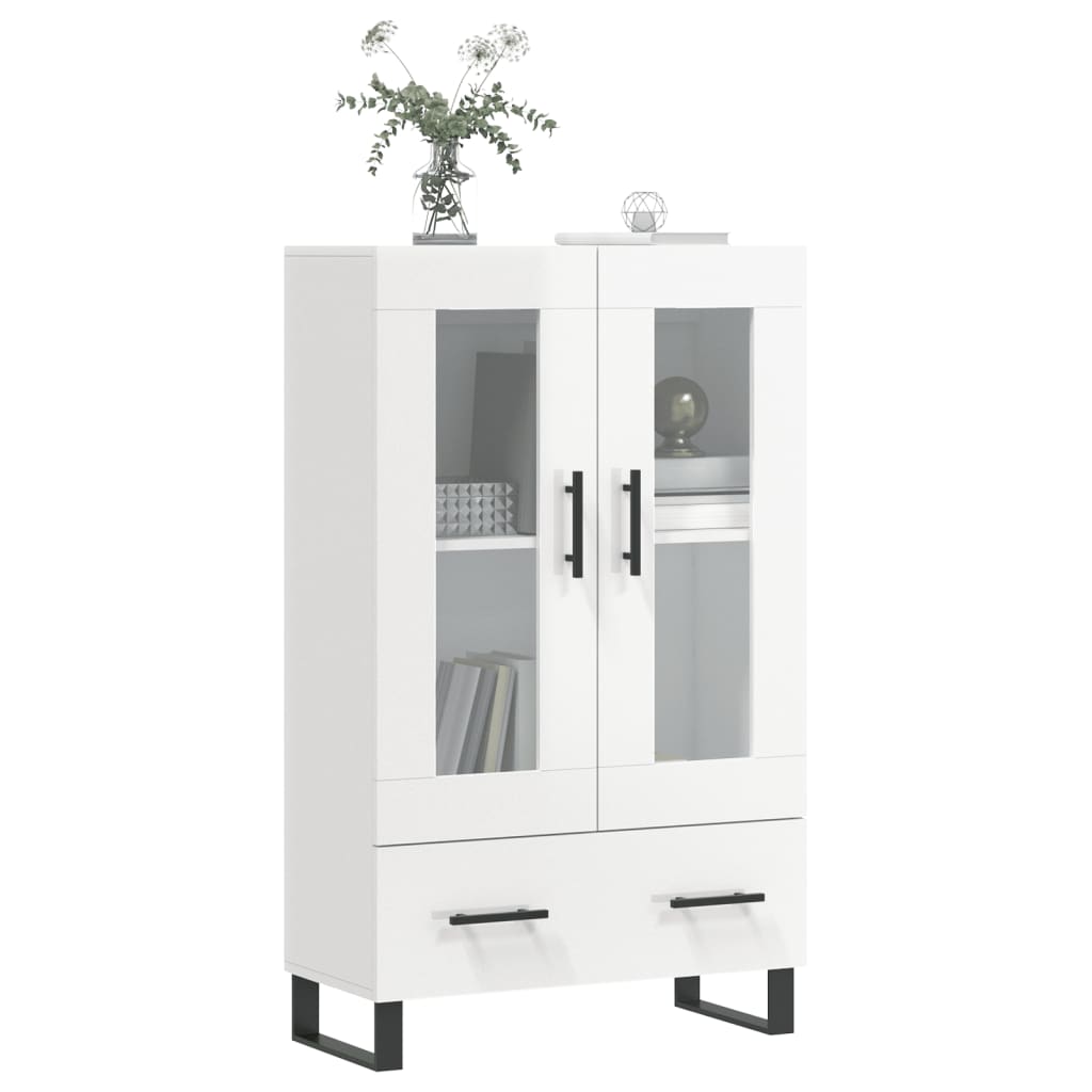 skab 69,5x31x115 cm konstrueret træ hvid højglans