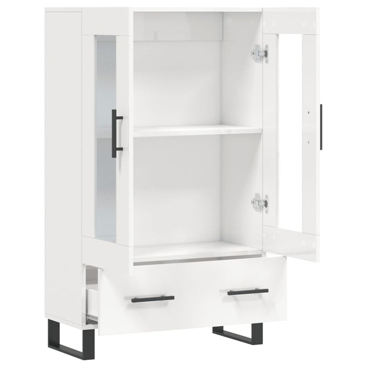 skab 69,5x31x115 cm konstrueret træ hvid højglans