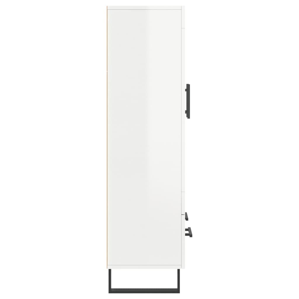 skab 69,5x31x115 cm konstrueret træ hvid højglans