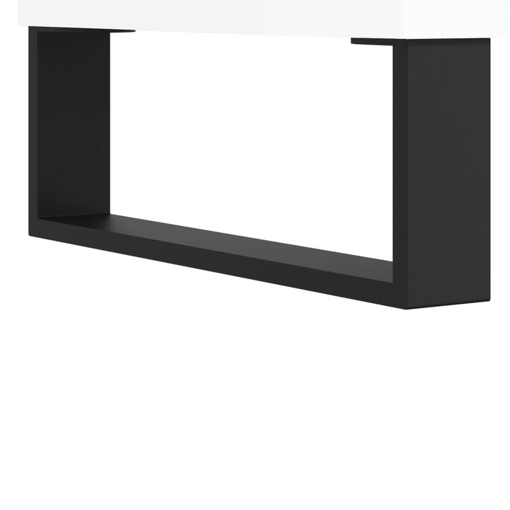 skab 69,5x31x115 cm konstrueret træ hvid højglans
