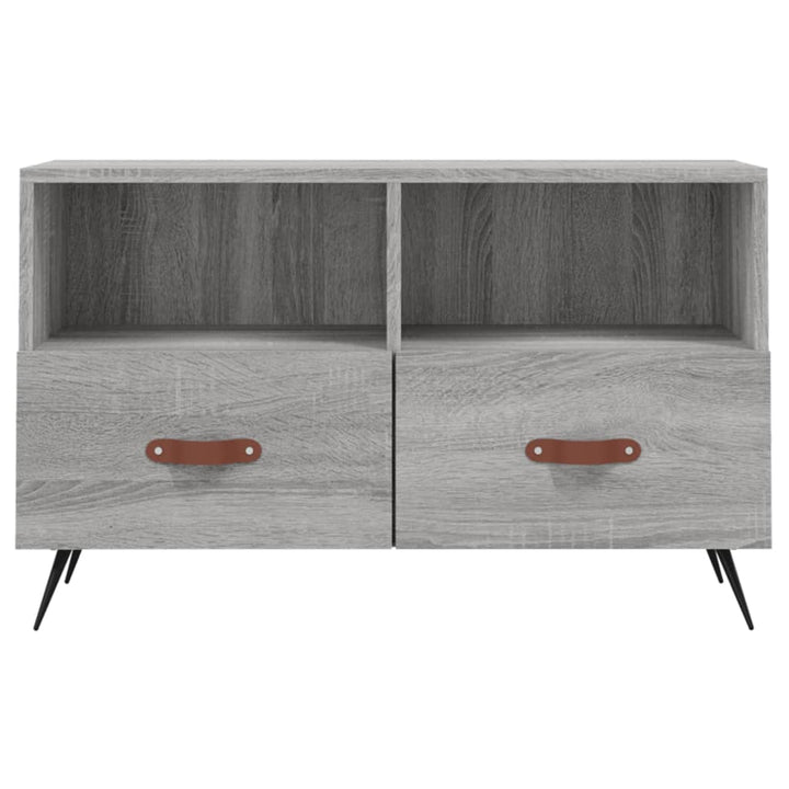 tv-bord 80x36x50 cm konstrueret træ grå sonoma-eg