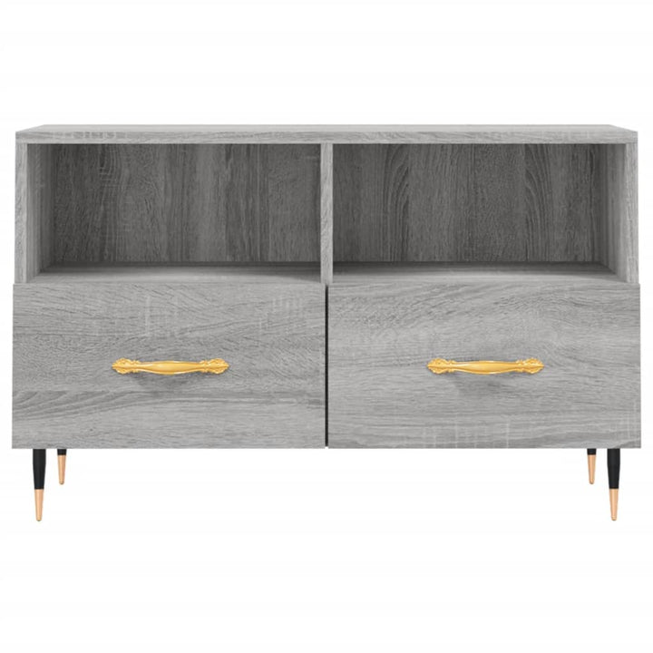 tv-bord 80x36x50 cm konstrueret træ grå sonoma-eg