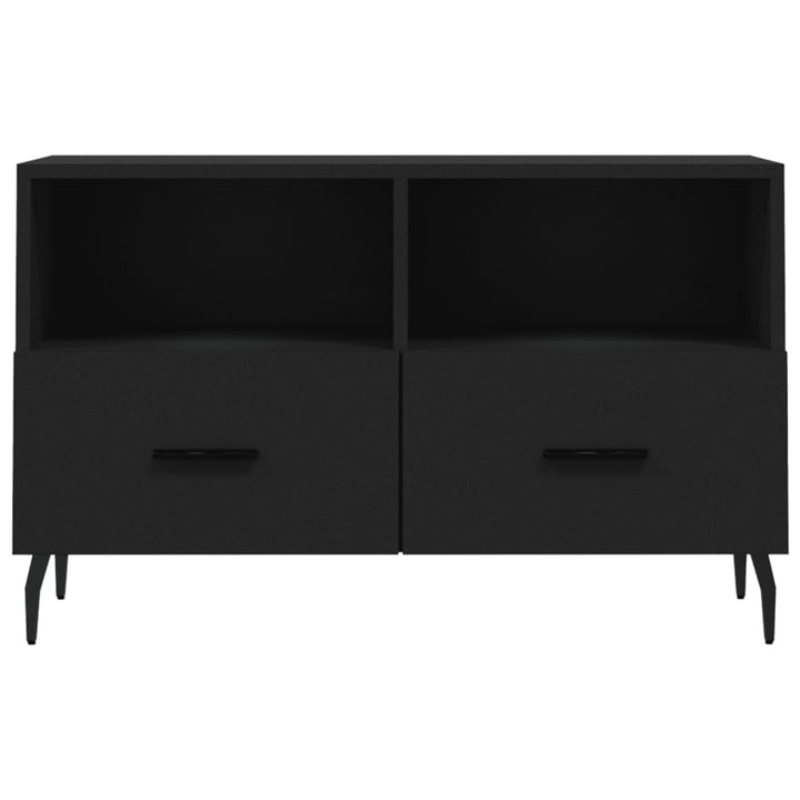 tv-bord 80x36x50 cm konstrueret træ sort