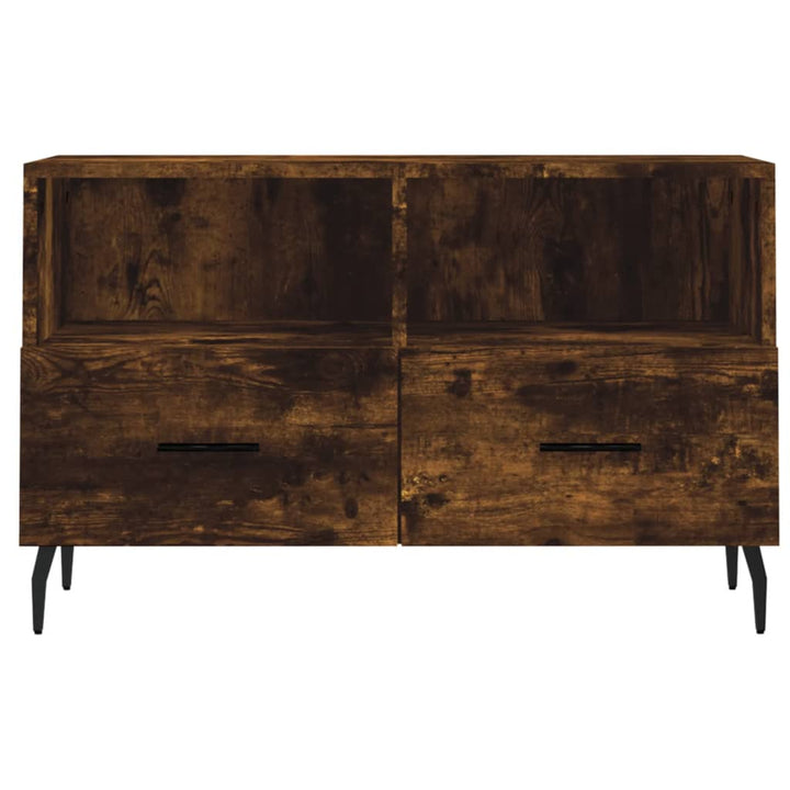 tv-bord 80x36x50 cm konstrueret træ røget egetræsfarve