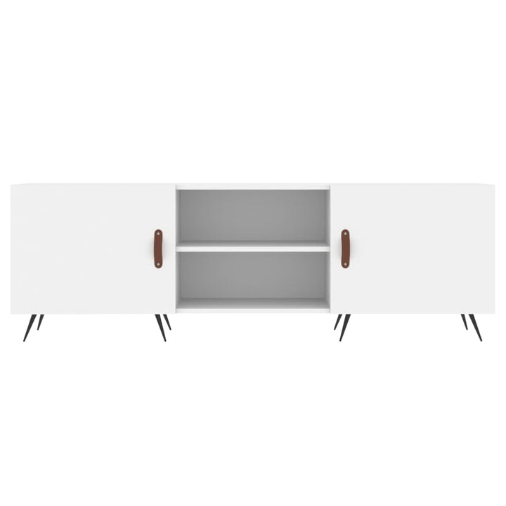 tv-bord 150x30x50 cm konstrueret træ hvid