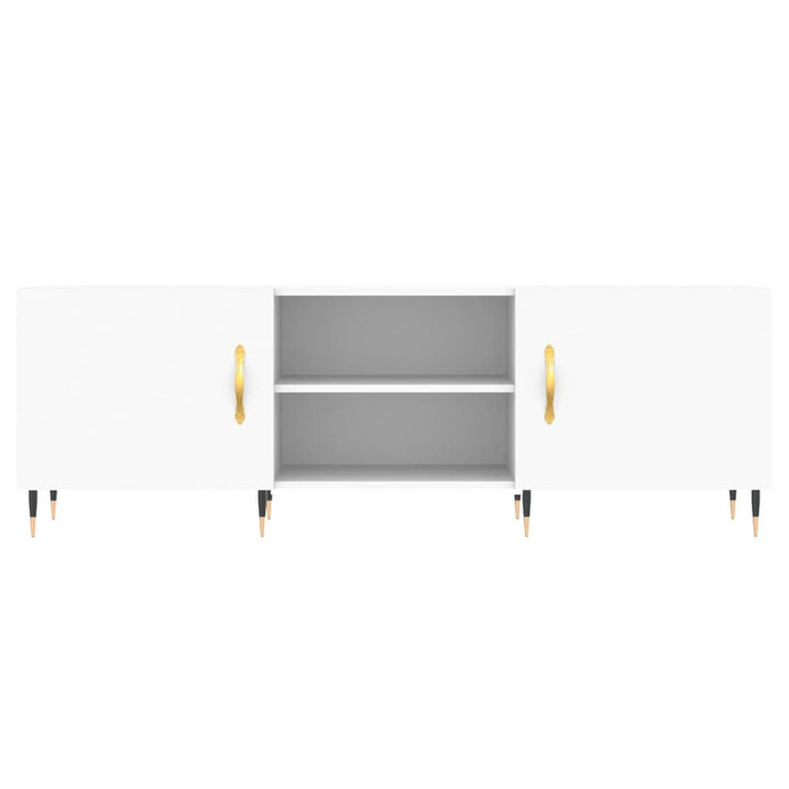 tv-bord 150x30x50 cm konstrueret træ hvid