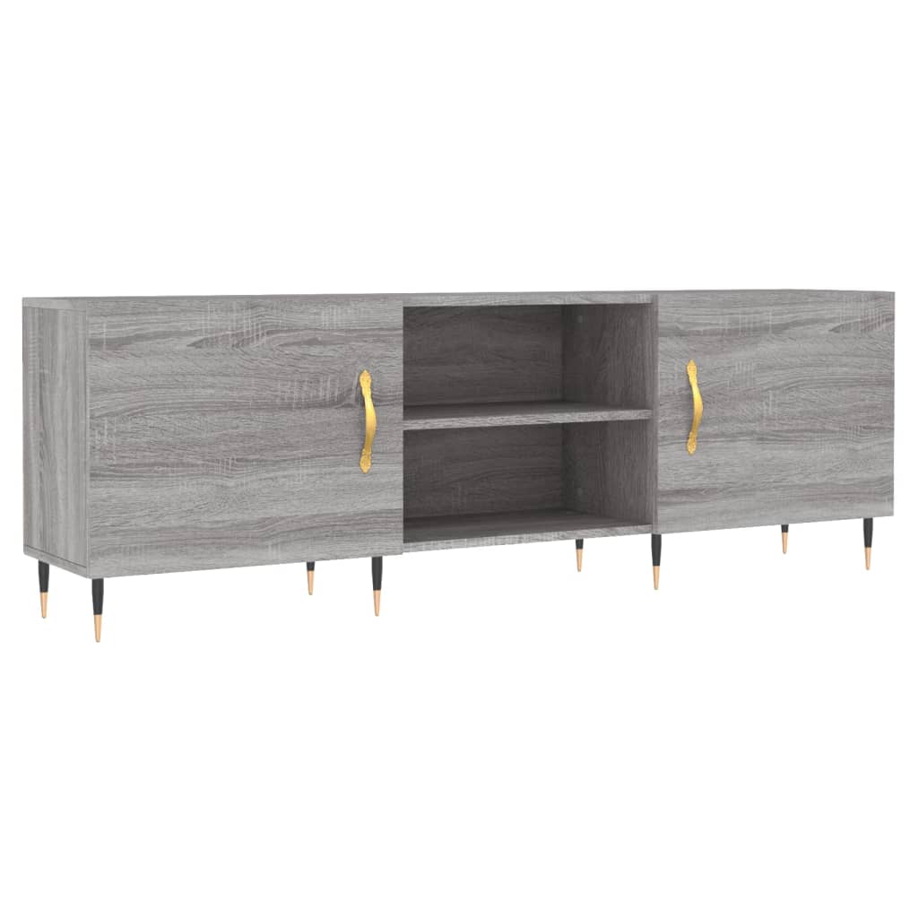 tv-bord 150x30x50 cm konstrueret træ grå sonoma-eg