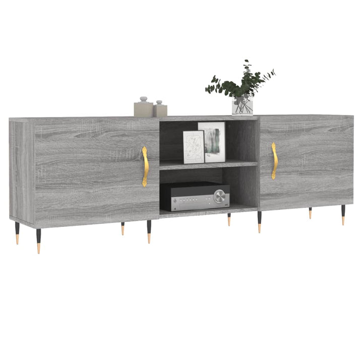 tv-bord 150x30x50 cm konstrueret træ grå sonoma-eg