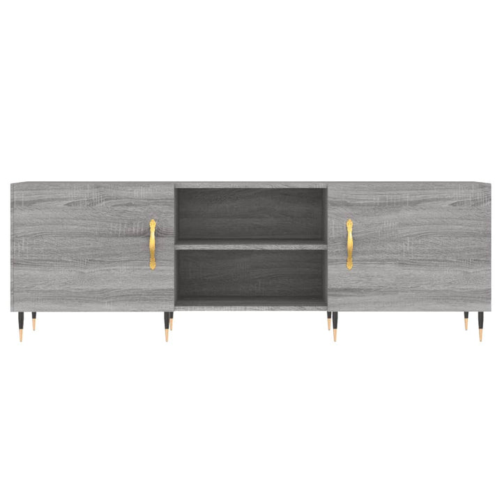 tv-bord 150x30x50 cm konstrueret træ grå sonoma-eg