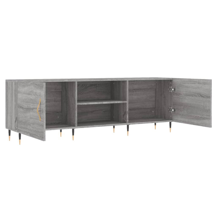 tv-bord 150x30x50 cm konstrueret træ grå sonoma-eg