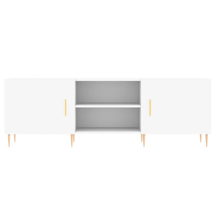 tv-bord 150x30x50 cm konstrueret træ hvid