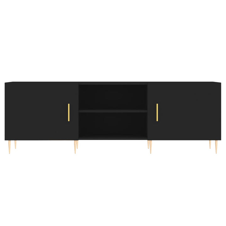 tv-bord 150x30x50 cm konstrueret træ sort