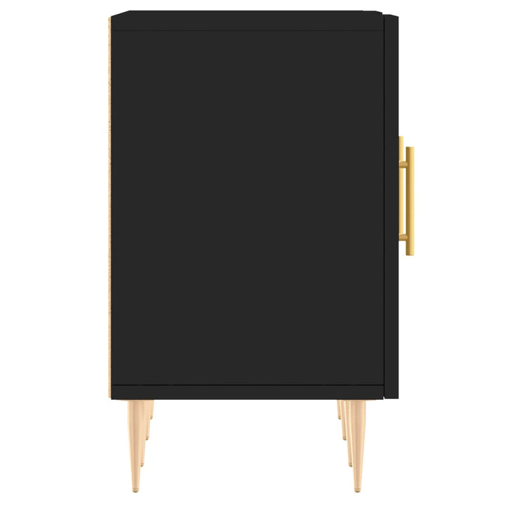 tv-bord 150x30x50 cm konstrueret træ sort