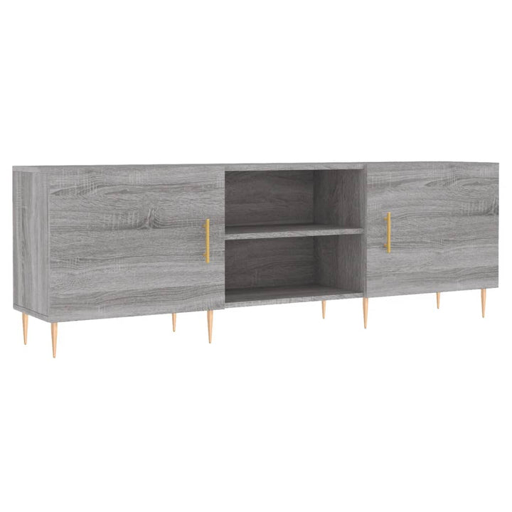 tv-bord 150x30x50 cm konstrueret træ grå sonoma-eg